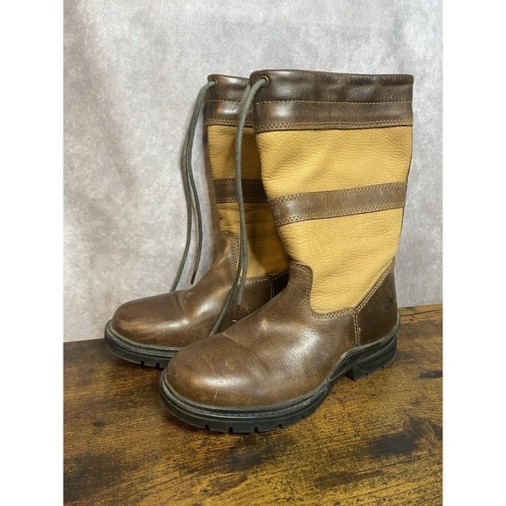 TuffRider Style Ladies Low Country Short Brown Country Boots Sz 5.5 US 36 EU